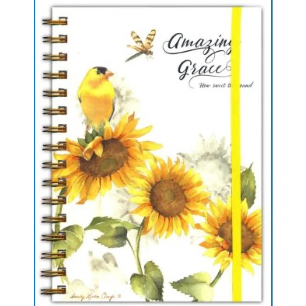 NWT Amazing Grace Sunflower Spiral Notebook